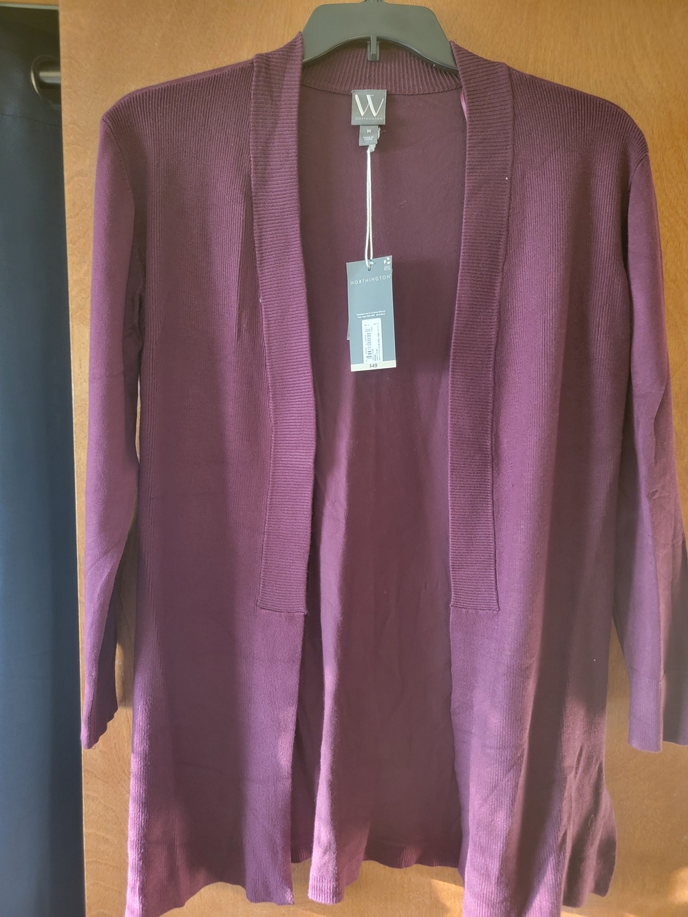 NWT Worthington Women's Cardigan Trio - Burgundy, Gray, Cream - Picture 6 of 7